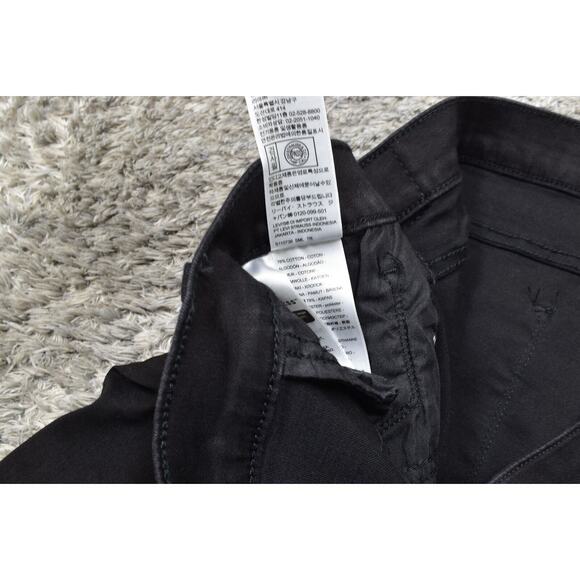 Levi's Women's Black Classic Bootcut Jeans 24W Plus Zip Solid Cotton Blend - Picture 4 of 7